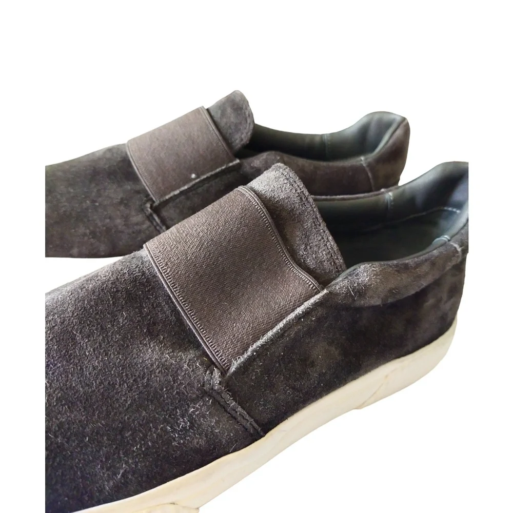 VINCE Kirkland Sneakers Pewter Slip-on Platform Elastic‎ Goring Rubber Sole 8.5